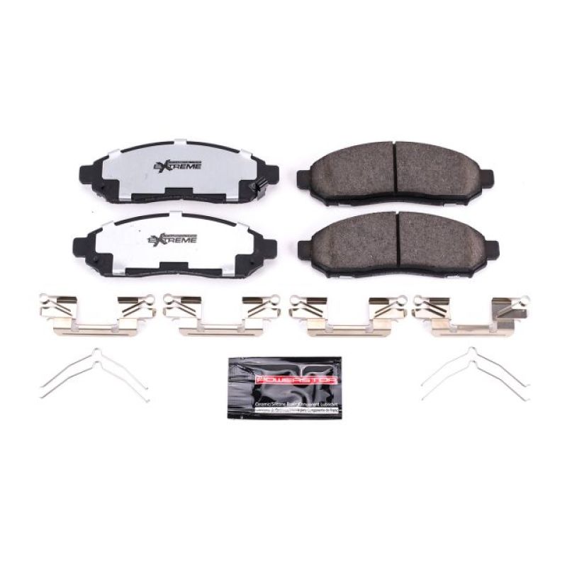 PowerStop front Z36 brake pads with hardware for Chevrolet City Express 2016-2018, designed for truck and towing performance.