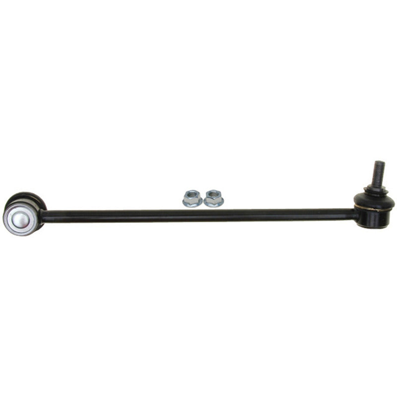 Moog front right sway bar endlink kit for Kia Rio 2006-2011, featuring durable metal components and bushings.