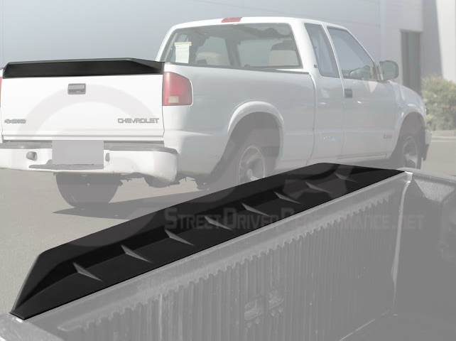 1994-2004 Chevrolet S-10 Street Series MATTE BLACK Rear Tailgate Trunk Spoiler Wing
