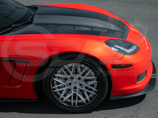 2005-2013 C6 Corvette - 427 /Grand Sport / Z06 / ZR1 | ZRA1 Style Front Splitter Lip Ground Effects (Carbon Fiber or Primer Black)