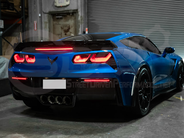 2014-2019 Chevrolet Corvette C7 | Rear Diffuser Smoke or Clear Lens LED Reflector Light Pair