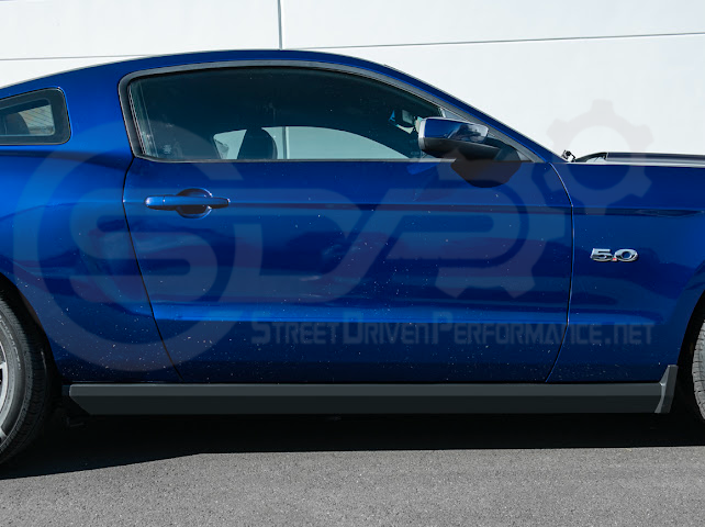 2010-2014 FORD S197 MUSTANG | GT500 STYLE SIDE SKIRTS EXTENSION PAIR ROCKER PANELS GROUND EFFECTS