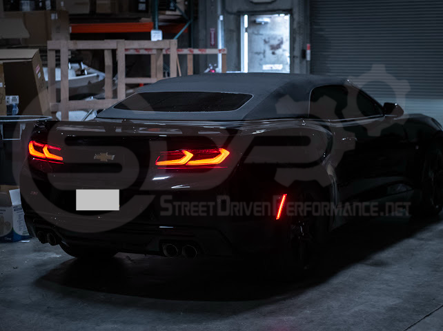 2016-2018 Chevrolet Camaro | C8 Style Sequential Signal LED Rear Taillights Pair (Clear / Red / Smoke Lens)