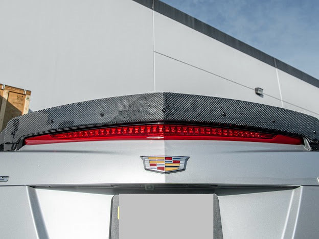 2016-2019 Cadillac ATS-V Sedan  | Wickerbill Trunk Spoiler Wing Carbon Fiber