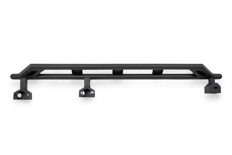 DV8 Offroad 18-23 Jeep Wrangler JL 4-door FS-15 Series rock sliders mounted on side body for exterior protection and durability.