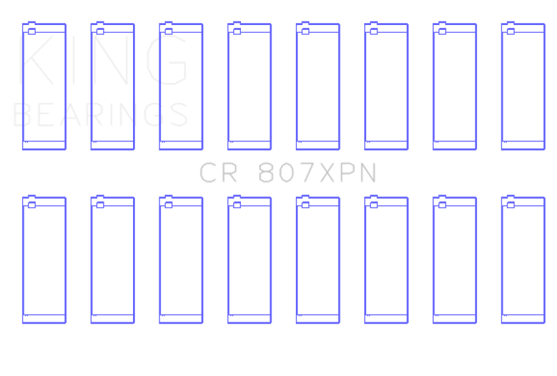 King Engine Bearings Chevrolet SBC 262-400ci (Size 001) High Performance Tri-Metal Rod Bearing Set