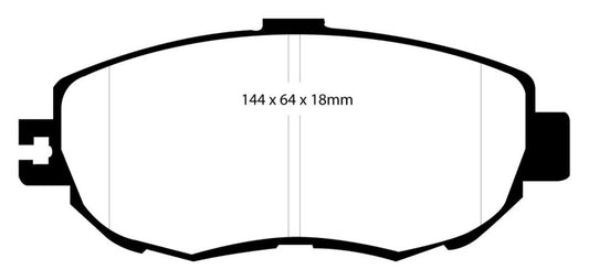 EBC Ultimax2 front brake pads for Lexus LS400 1993-1994, OE type, showing the brake pad set with metal backing plates.