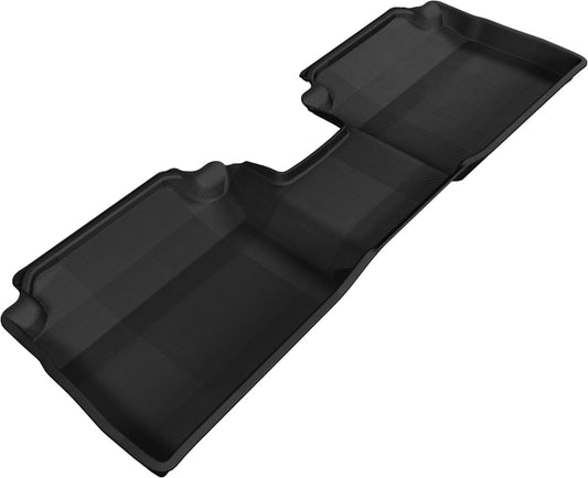 Black 3D MAXpider rubber floor mats for Hyundai Elantra GT 2013-2017 second row, durable and custom-fit for vehicle protection.