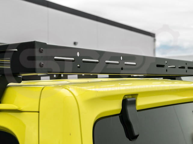 2018-UP JEEP WRANGLER JL & 2020-PRESENT JEEP GLADIATOR JT | CARBON STEEL BLACK TOP ROOF CARGO RACK (FULL & HALF LENGTH)