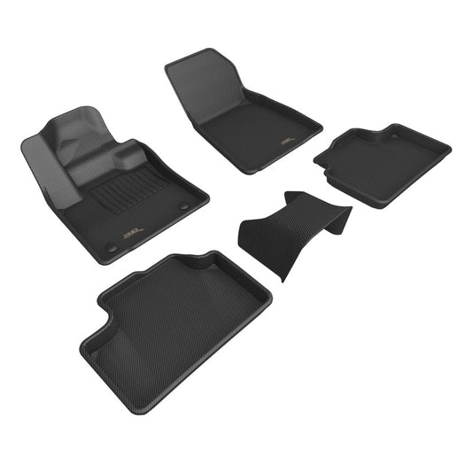 3D MAXpider black rubber floor mats for Volvo C40 Recharge 2023+ with textured surface and reinforced edges for interior protection