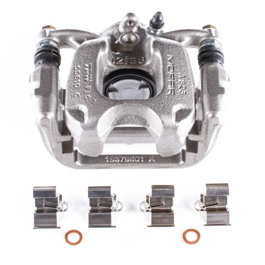 PowerStop rear left OE brake caliper with bracket for Fiat 500X 2016-2018, automotive brake component.