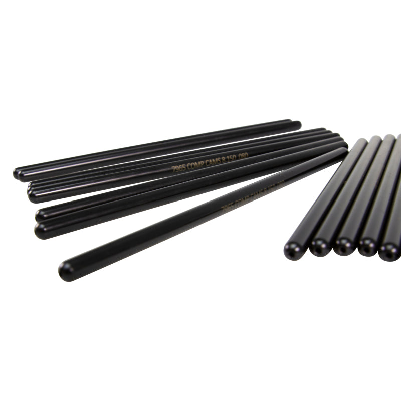 COMP Cams pushrods for Hemi engines, 5/16 inch internal diameter, 8.125 inches intake, 6.800 inches exhaust, not compatible with stock camshaft