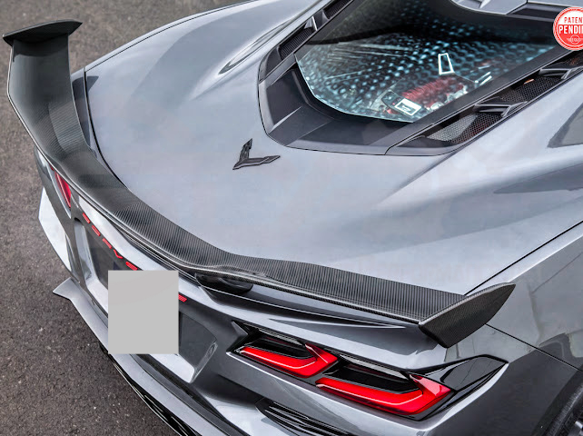 2023-Present Chevrolet Corvette C8 Z06 & E-Ray | Z06 GM Factory Style CARBON FIBER Rear High Wing Spoiler W/ Z07 Performance Package