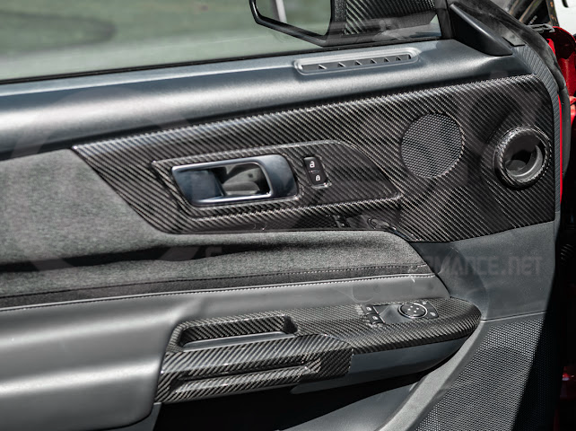 2024-Up Ford Mustang S650 | Factory Style Dry CARBON FIBER Interior Door Speaker Cover (Pair)