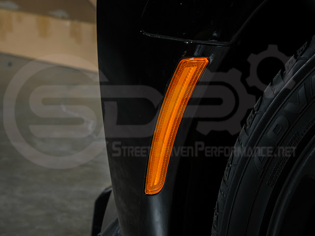 2016-2024 Chevrolet Camaro | Front Bumper Side Marker Lens w/ Amber LED Reflector Light Pair (Clear / Amber / Smoke)