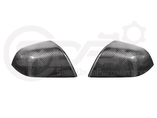 2024-Up Tesla Model 3 | Carbon Fiber Tape On Side Mirror Cap Covers Pair