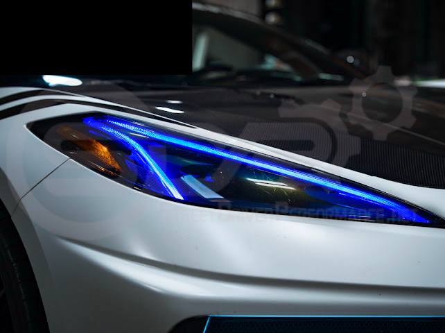 2020-Up Chevrolet Corvette C8 | Custom DRL Conversion Front Headlight Module Set Pair (Amber, Blue, Green, or Red)