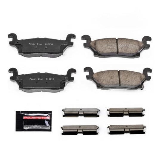 PowerStop Z23 Evolution Sport rear brake pads with hardware for Hummer H3 2006-2010, performance brake component