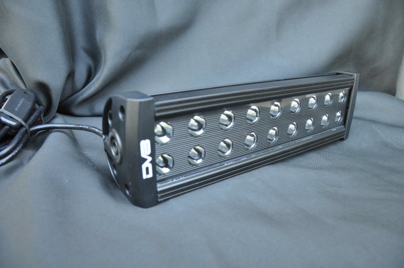DV8 Offroad BRS Pro Series 12-inch LED light bar in black with flood and spot beams, featuring 72W power and 3W LEDs.