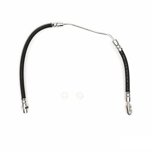 DFC BMW X5 rear brake hose from the brake line kit, showing the flexible rubber and metal fittings for rear brake system.