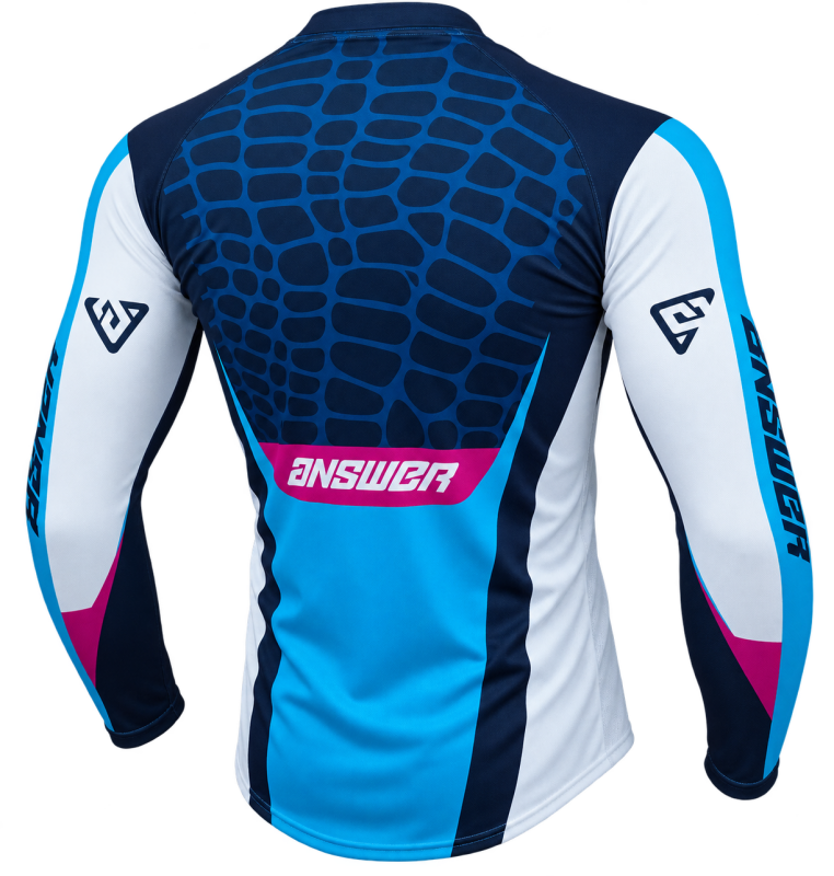 Answer  Syncron Raceday Jersey Dark Blue/Cyan/Grey/Purple - Large