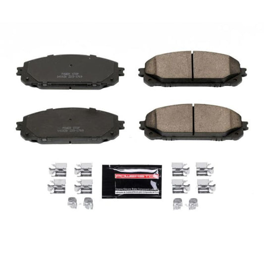 PowerStop Z23 Evolution Sport front brake pads with hardware for 2014-2015 Jeep Cherokee, high-performance brake component