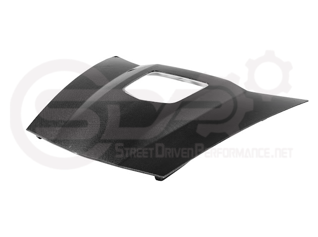 2005-2013 Chevrolet Corvette C6 | ZR1 Style Carbon Fiber Front Hood w/ Clear Window Insert