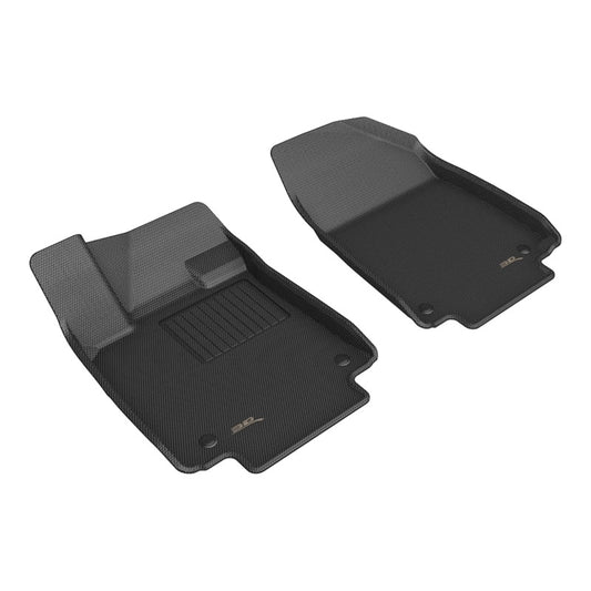 Black 3D MAXpider Hyundai Ioniq 2023+ first row rubber floormat showing textured surface and custom fit design.