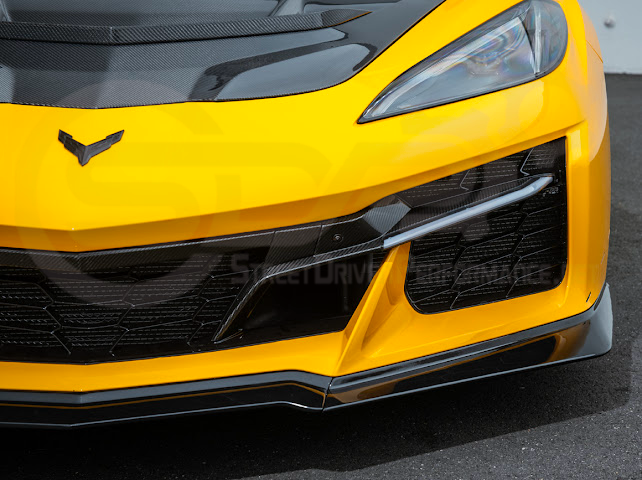 2023-Up Corvette C8 Z06 | Z07 Extended Package CARBON FIBER Front Lip Splitter Ground Effects
