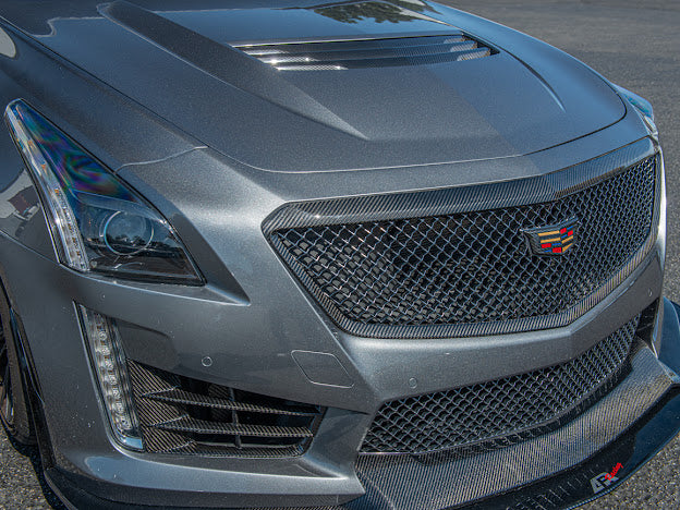 2016-2019 CADILLAC CTS-V V3 - CADILLAC CTS-V CARBON FIBER FRONT GRILLE TRIM MOLDING REPLACEMENT