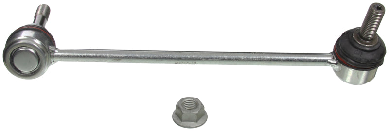 Moog front right sway bar endlink for BMW X5 2007-2018, automotive suspension component with metal and rubber parts.