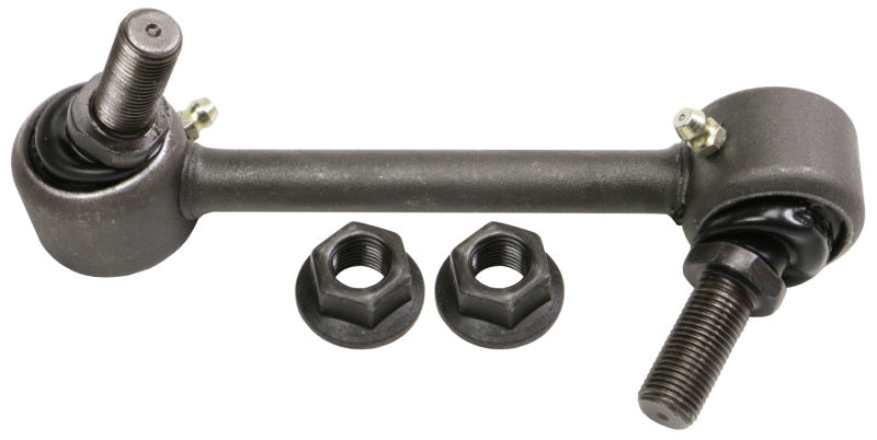 Moog Genesis G80 front right sway bar endlink, part 17-20 model, automotive suspension component with metal link and bushings.