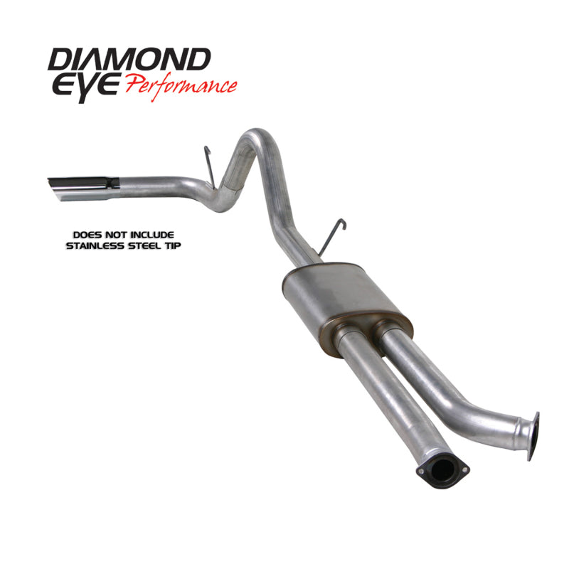 Diamond Eye Performance Catback exhaust for Toyota Tundra 5.7L 2007-2010, showing the single gas exhaust system.