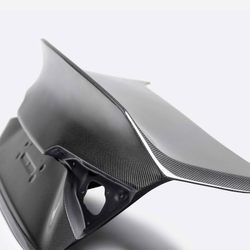 Seibon carbon fiber trunk lid for 2022-2023 Honda Civic 4-door C-Style trunk shown on car.