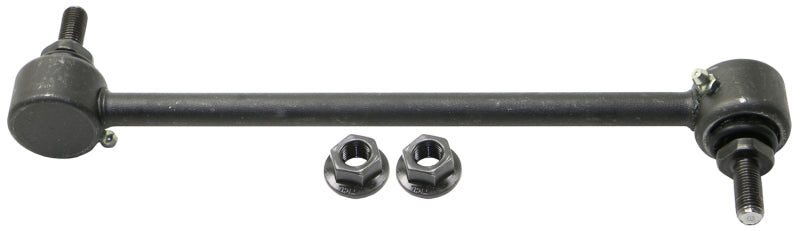 Moog front sway bar endlink for 2017-2018 Toyota Yaris iA, showing metal linkage with rubber bushings.