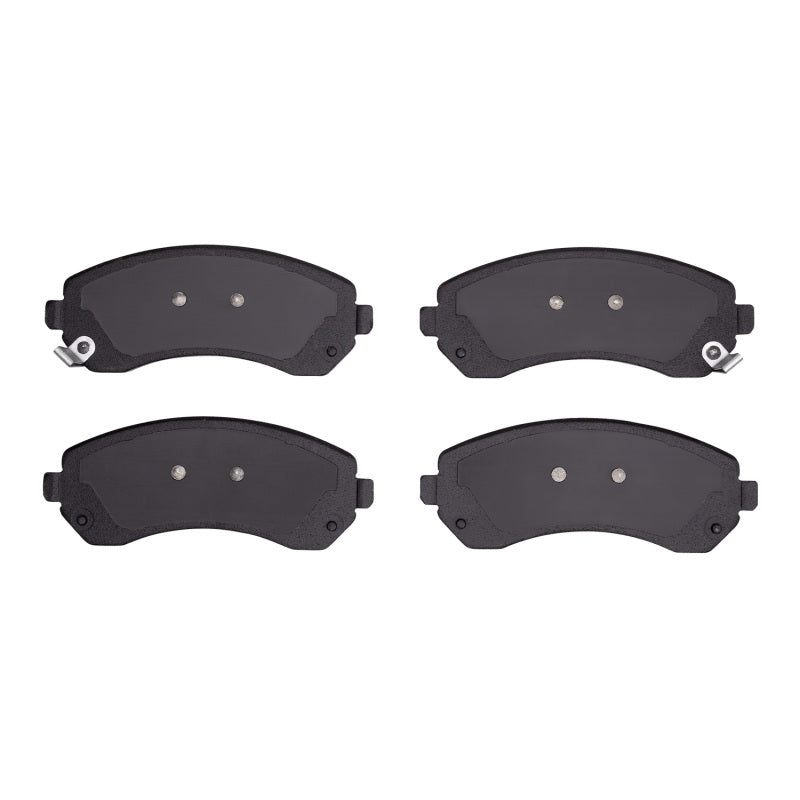 R1 Concepts R1 01-07 Buick Rendezvous front ceramic brake pads, OE style, with metal backing plates.