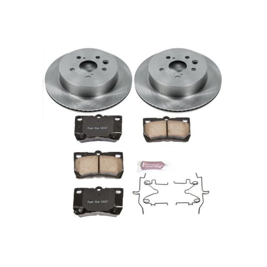 PowerStop OE rear brake kit for 2006 Lexus GS300, includes brake rotors and pads for reliable stopping power.