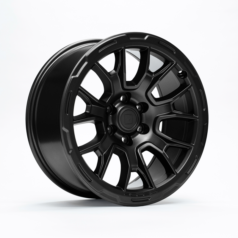 Roush 2015-2024 F-150 satin black 20-inch cast aluminum wheel with a sleek, modern design for truck enhancement