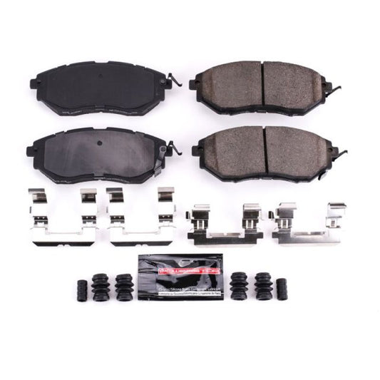 PowerStop Z23 Evolution Sport brake pads with hardware for 2006-2007 Subaru B9 Tribeca, front performance brake pads.