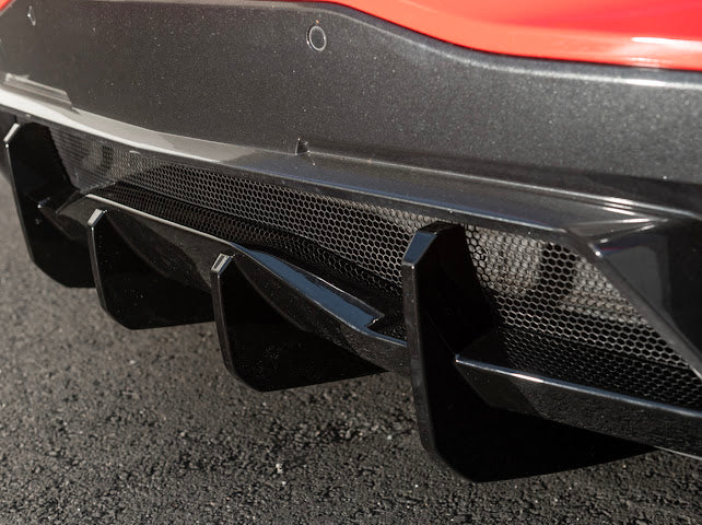 2020-Up Corvette C8 STINGRAY & Z51 | CARBON FLASH 3Pcs Rear Bumper *ADD-ON* Diffuser Lip