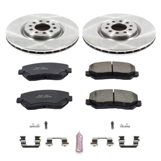 PowerStop OE front brake kit for 2015-2017 Chrysler 200, includes brake rotors and pads for reliable stopping power.