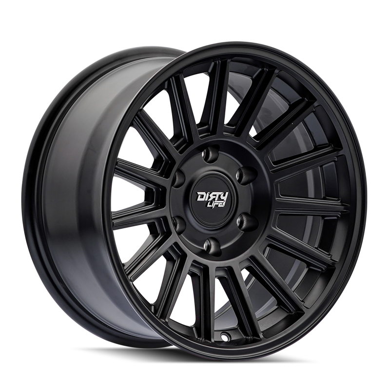 Dirty Life Journey 9316 matte black 17x8.5 inch cast wheel with 5x127 bolt pattern, 0mm offset, 78.1mm hub size.