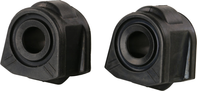 Moog Subaru Legacy 2015-2019 front sway bar stabilizer bar bushing kit installed on vehicle suspension system.