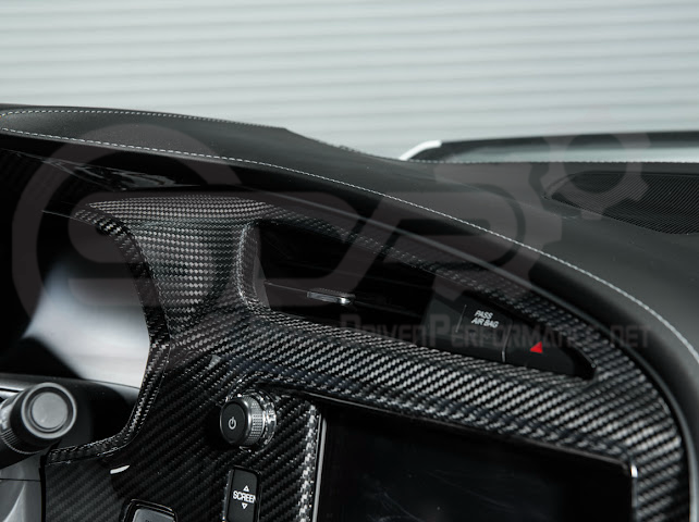 2014-2019 CHEVROLET CORVETTE C7 | FACTORY STYLE DRY CARBON FIBER CENTER INFOTAINMENT INSTRUMENT PANEL CLUSTER TRIM PLATE COVER OVERLAY