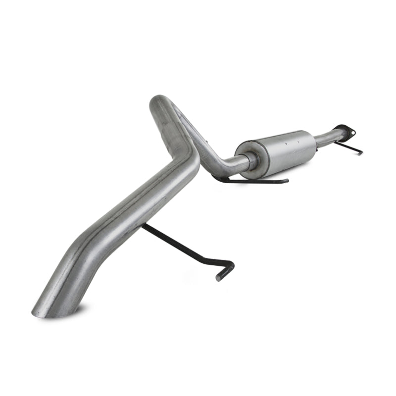 MBRP catback exhaust for 2007-2009 Toyota FJ Cruiser with 4.0L V6, single rear exit off-road tailpipe, no tip visible.