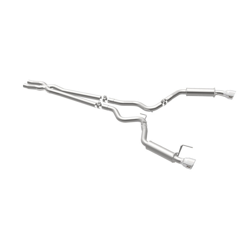 MagnaFlow cat back exhaust system for 2015 Ford Mustang V6, stainless steel with dual split polished 4.5-inch tips