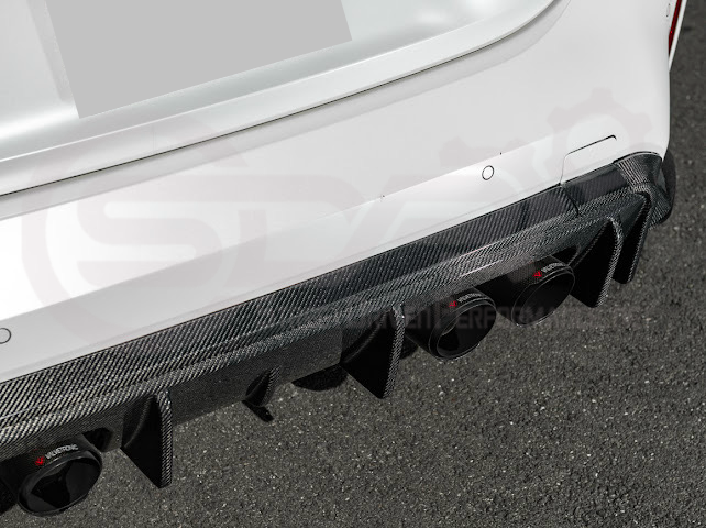 2021-PRESENT BMW G82/G83 M4 | 3D STYLE CARBON FIBER REPLACEMENT 3PCS REAR DIFFUSER APRON
