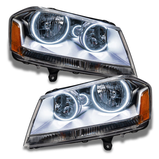 Oracle Lighting white headlights for Dodge Avenger 2008-2014 SE/SXT, showing clear lens and modern SMD LED design