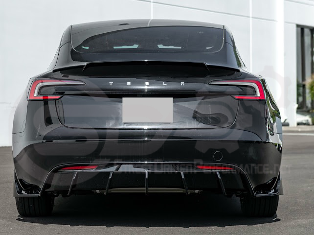 2024-UP TESLA MODEL 3 REAR BUMPER DIFFUSER