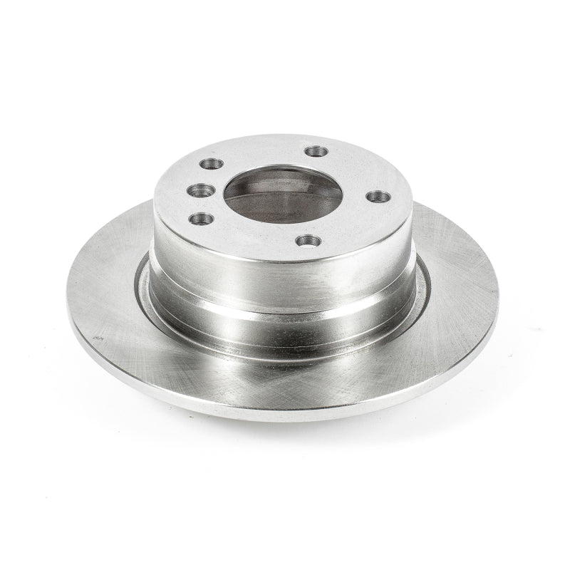 PowerStop OE rear brake rotor for BMW Z4 (2003-2005), autospecialty brake rotor with ventilated design and metallic finish.